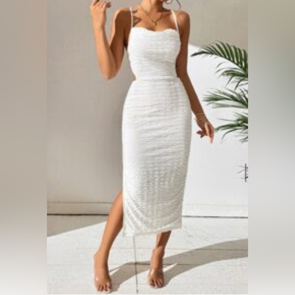 Priv Split Hem Tie Backless Cami - image 1